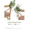 imageLings Moment 8pcs Wedding Artificial Aisle Pew Flowers Chair Decorations Arrangement with Chiffon Ribbons for Ceremony Chair Back Floral Decor Reception Church Rose Hanging Party OutdoorWhtwhite  Sage  Babys Breath