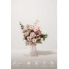 imageLings Moment Peach Wedding Bouquets for Bride Apricot Bridal Bouquets for Bride15 Inch Free Form Artificial Wedding Flower BouquetDusty Rose  Cream 02