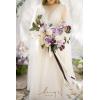 imageLings Moment Peach Wedding Bouquets for Bride Apricot Bridal Bouquets for Bride15 Inch Free Form Artificial Wedding Flower BouquetLilac  Cream
