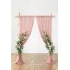 imageLings Moment Wedding Arch Flowers Kit Pack of 4 2pcs Boho Artificial Flowers Garland Arrangements 2pcs Hanging Drapes Ceremony Reception Arbor Backdrop Rust Sepia Floral Outdoor Rose DecorDusty Rose  Navy
