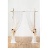 imageLings Moment Wedding Arch Flowers Kit Pack of 4 2pcs Boho Artificial Flowers Garland Arrangements 2pcs Hanging Drapes Ceremony Reception Arbor Backdrop Rust Sepia Floral Outdoor Rose DecorWhite  Beige