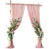 imageLings Moment Wedding Arch Flowers Kit Pack of 4 2pcs Boho Artificial Flowers Garland Arrangements 2pcs Hanging Drapes Ceremony Reception Arbor Backdrop Rust Sepia Floral Outdoor Rose DecorDusty Rose  Navy
