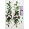 imageLings Moment Wedding Arch Flowers Kit Pack of 4 2pcs Boho Artificial Flowers Garland Arrangements 2pcs Hanging Drapes Ceremony Reception Arbor Backdrop Rust Sepia Floral Outdoor Rose DecorLilac  Gold