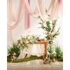 imageLings Moment Wedding Arch Flowers Kit Pack of 4 2pcs Boho Artificial Flowers Garland Arrangements 2pcs Hanging Drapes Ceremony Reception Arbor Backdrop Rust Sepia Floral Outdoor Rose DecorDusty Rose  Mauve Light