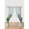 imageLings Moment Wedding Arch Flowers Kit Pack of 4 2pcs Boho Artificial Flowers Garland Arrangements 2pcs Hanging Drapes Ceremony Reception Arbor Backdrop Rust Sepia Floral Outdoor Rose DecorDusty Blue  Navy