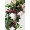 imageLings Moment Wedding Arch Flowers Kit Pack of 4 2pcs Boho Artificial Flowers Garland Arrangements 2pcs Hanging Drapes Ceremony Reception Arbor Backdrop Rust Sepia Floral Outdoor Rose DecorDusty Rose  Mauve