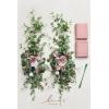 imageLings Moment Wedding Arch Flowers Kit Pack of 4 2pcs Boho Artificial Flowers Garland Arrangements 2pcs Hanging Drapes Ceremony Reception Arbor Backdrop Rust Sepia Floral Outdoor Rose DecorDusty Rose  Navy