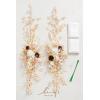 imageLings Moment Wedding Arch Flowers Kit Pack of 4 2pcs Boho Artificial Flowers Garland Arrangements 2pcs Hanging Drapes Ceremony Reception Arbor Backdrop Rust Sepia Floral Outdoor Rose DecorWhite  Beige