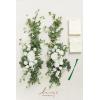 imageLings Moment Wedding Arch Flowers Kit Pack of 4 2pcs Boho Artificial Flowers Garland Arrangements 2pcs Hanging Drapes Ceremony Reception Arbor Backdrop Rust Sepia Floral Outdoor Rose DecorWhite  Sage
