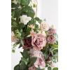 imageLings Moment Wedding Arch Flowers Kit Pack of 4 2pcs Boho Artificial Flowers Garland Arrangements 2pcs Hanging Drapes Ceremony Reception Arbor Backdrop Rust Sepia Floral Outdoor Rose DecorDusty Rose  Mauve Light