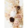 imageLings Moment Wedding Arch Flowers Kit Pack of 4 2pcs Boho Artificial Flowers Garland Arrangements 2pcs Hanging Drapes Ceremony Reception Arbor Backdrop Rust Sepia Floral Outdoor Rose DecorWhite  Beige