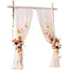 imageLings Moment Wedding Arch Flowers Kit Pack of 4 2pcs Boho Artificial Flowers Garland Arrangements 2pcs Hanging Drapes Ceremony Reception Arbor Backdrop Rust Sepia Floral Outdoor Rose DecorRust  Sepia