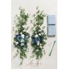 imageLings Moment Wedding Arch Flowers Kit Pack of 4 2pcs Boho Artificial Flowers Garland Arrangements 2pcs Hanging Drapes Ceremony Reception Arbor Backdrop Rust Sepia Floral Outdoor Rose DecorDusty Blue  Navy