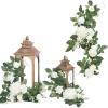 imageLings Moment 6Pack 2ft Artificial Flowers Garland Black ampamp Burgundy Lantern Flower Centerpieces Wedding Aisle Decor Chair Flowers Arch Floral for Signs DIY Table Wall Window Cake DecorationWhite