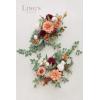 imageLings Moment 2PCS Green Artificial Flower Garland Floral Swags Centerpieces White Wedding Arch Flower Greenery for Sweetheart Table Wall Window Home Garden Outdoor Decor Emerald ampamp Tawny BeigeOrterracotta