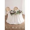 imageLings Moment 2PCS Green Artificial Flower Garland Floral Swags Centerpieces White Wedding Arch Flower Greenery for Sweetheart Table Wall Window Home Garden Outdoor Decor Emerald ampamp Tawny BeigePkdusty Rose Mauve