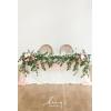 imageLings Moment 2PCS Green Artificial Flower Garland Floral Swags Centerpieces White Wedding Arch Flower Greenery for Sweetheart Table Wall Window Home Garden Outdoor Decor Emerald ampamp Tawny BeigePkdusty Rose