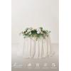 imageLings Moment 2PCS Green Artificial Flower Garland Floral Swags Centerpieces White Wedding Arch Flower Greenery for Sweetheart Table Wall Window Home Garden Outdoor Decor Emerald ampamp Tawny BeigeGrnemerald