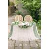 imageLings Moment 2PCS Green Artificial Flower Garland Floral Swags Centerpieces White Wedding Arch Flower Greenery for Sweetheart Table Wall Window Home Garden Outdoor Decor Emerald ampamp Tawny BeigeWhtwhite