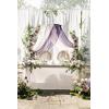 imageLings Moment 2PCS Green Artificial Flower Garland Floral Swags Centerpieces White Wedding Arch Flower Greenery for Sweetheart Table Wall Window Home Garden Outdoor Decor Emerald ampamp Tawny BeigePrpllilac Gold