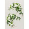 imageLings Moment 2Pack 2ft Artificial Flowers Garland Lantern Flower Centerpieces Wedding Aisle Decor Chair Flowers Arch Floral for Christmas Pew Signs DIY Table Wall Window Decoration Red ampamp SparkleWhtlily of the Valley White