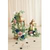 imageLings Moment 2Pack 2ft Artificial Flowers Garland Lantern Flower Centerpieces Wedding Aisle Decor Chair Flowers Arch Floral for Christmas Pew Signs DIY Table Wall Window Decoration Red ampamp SparklePkdusty Rose  Navy