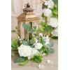 imageLings Moment 2Pack 2ft Artificial Flowers Garland Lantern Flower Centerpieces Wedding Aisle Decor Chair Flowers Arch Floral for Christmas Pew Signs DIY Table Wall Window Decoration Red ampamp SparkleWhtlily of the Valley White