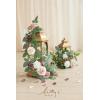 imageLings Moment 2Pack 2ft Artificial Flowers Garland Lantern Flower Centerpieces Wedding Aisle Decor Chair Flowers Arch Floral for Christmas Pew Signs DIY Table Wall Window Decoration Red ampamp SparklePkdusty Rose  Mauve