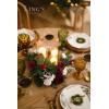 imageLings Moment 2Pack 2ft Artificial Flowers Garland Lantern Flower Centerpieces Wedding Aisle Decor Chair Flowers Arch Floral for Christmas Pew Signs DIY Table Wall Window Decoration Red ampamp SparkleRedred  Sparkle