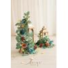 imageLings Moment 2Pack 2ft Artificial Flowers Garland Lantern Flower Centerpieces Wedding Aisle Decor Chair Flowers Arch Floral for Christmas Pew Signs DIY Table Wall Window Decoration Red ampamp SparkleOrdark Teal  Burnt Orange