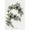 imageLings Moment 2Pack 2ft Artificial Flowers Garland Lantern Flower Centerpieces Wedding Aisle Decor Chair Flowers Arch Floral for Christmas Pew Signs DIY Table Wall Window Decoration Red ampamp SparklePkdusty Rose  Navy