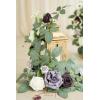 imageLings Moment 2Pack 2ft Artificial Flowers Garland Lantern Flower Centerpieces Wedding Aisle Decor Chair Flowers Arch Floral for Christmas Pew Signs DIY Table Wall Window Decoration Red ampamp SparklePrpllilac  Gold