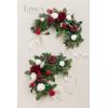 imageLings Moment 2Pack 2ft Artificial Flowers Garland Lantern Flower Centerpieces Wedding Aisle Decor Chair Flowers Arch Floral for Christmas Pew Signs DIY Table Wall Window Decoration Red ampamp SparkleRedred  Sparkle