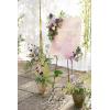 imageLings Moment 2pcs Artificial Welcome Sign Swag Wedding Arch Flowers Decorations Floral Eucalyptus Willow Garland Dusty Blue ampamp Navy Rose Ceremony Party Reception Easel Door Wall Home Entryway OutdoorPr Lilac  Gold
