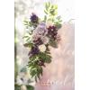 imageLings Moment 2pcs Artificial Welcome Sign Swag Wedding Arch Flowers Decorations Floral Eucalyptus Willow Garland Dusty Blue ampamp Navy Rose Ceremony Party Reception Easel Door Wall Home Entryway OutdoorPr Lilac  Gold