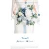 imageLings Moment Opulent Brown Bridal Bouquet for Bride Beige Wedding Bouquets for Bride 13 Inch Silk Round Artificial Wedding Flowers BouquetsBluromantic Dusty Blue