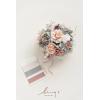 imageLings Moment Opulent Brown Bridal Bouquet for Bride Beige Wedding Bouquets for Bride 13 Inch Silk Round Artificial Wedding Flowers BouquetsPkdusty Rose  Grey