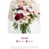 imageLings Moment Opulent Brown Bridal Bouquet for Bride Beige Wedding Bouquets for Bride 13 Inch Silk Round Artificial Wedding Flowers BouquetsRedmarsala