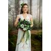 imageLings Moment Purple Bridal Bouquet Cascading Plum Wedding Bouquets for Bride 13 Inch Bride Bouquets for Wedding Artificial Flowers BouquetsGrnforest Green