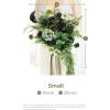 imageLings Moment Purple Bridal Bouquet Cascading Plum Wedding Bouquets for Bride 13 Inch Bride Bouquets for Wedding Artificial Flowers BouquetsGrnforest Green