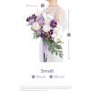 imageLings Moment Purple Bridal Bouquet Cascading Plum Wedding Bouquets for Bride 13 Inch Bride Bouquets for Wedding Artificial Flowers BouquetsLilac  Cream