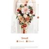 imageLings Moment Purple Bridal Bouquet Cascading Plum Wedding Bouquets for Bride 13 Inch Bride Bouquets for Wedding Artificial Flowers BouquetsOrchic Terracotta