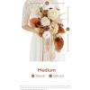 imageLings Moment Purple Bridal Bouquet Cascading Plum Wedding Bouquets for Bride 13 Inch Bride Bouquets for Wedding Artificial Flowers BouquetsOrfrench Orange  Cream