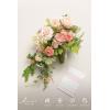 imageLings Moment Purple Bridal Bouquet Cascading Plum Wedding Bouquets for Bride 13 Inch Bride Bouquets for Wedding Artificial Flowers BouquetsPkblush Garden
