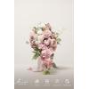 imageLings Moment Purple Bridal Bouquet Cascading Plum Wedding Bouquets for Bride 13 Inch Bride Bouquets for Wedding Artificial Flowers BouquetsPkexquisite Dusty Rose  Cream