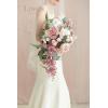 imageLings Moment Purple Bridal Bouquet Cascading Plum Wedding Bouquets for Bride 13 Inch Bride Bouquets for Wedding Artificial Flowers BouquetsPkexquisite Dusty Rose  Cream