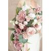 imageLings Moment Purple Bridal Bouquet Cascading Plum Wedding Bouquets for Bride 13 Inch Bride Bouquets for Wedding Artificial Flowers BouquetsPkexquisite Dusty Rose  Cream