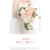 imageLings Moment Purple Bridal Bouquet Cascading Plum Wedding Bouquets for Bride 13 Inch Bride Bouquets for Wedding Artificial Flowers BouquetsPktender Blush