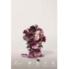 imageLings Moment Purple Bridal Bouquet Cascading Plum Wedding Bouquets for Bride 13 Inch Bride Bouquets for Wedding Artificial Flowers BouquetsPrpldeep Plum
