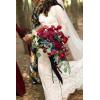 imageLings Moment Purple Bridal Bouquet Cascading Plum Wedding Bouquets for Bride 13 Inch Bride Bouquets for Wedding Artificial Flowers BouquetsRedburgundy  Navy Blue